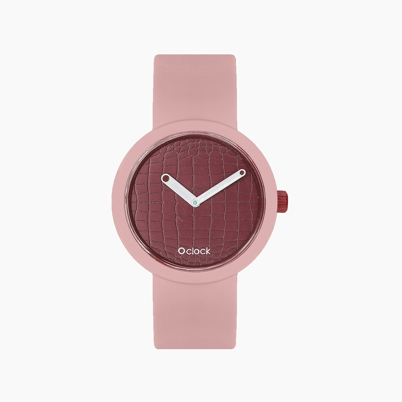 O clock cinturino regolabile cipria e cocco bordeaux