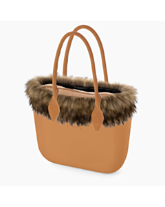 O bag mini biscotto e ecopelliccia