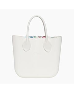 Borsa composta O bag mini con manico corto cuore nappa e sacca cavalluccio marino latte