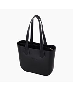 Borsa Composta O bag Mini Manico Lungo Punta E Sacca Tessuto Chenille Nero