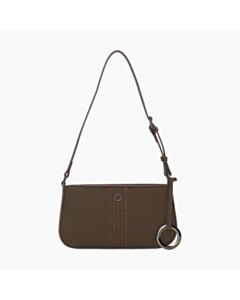 Borsa a tracolla O bag verbier cioccolato tessuto gommato