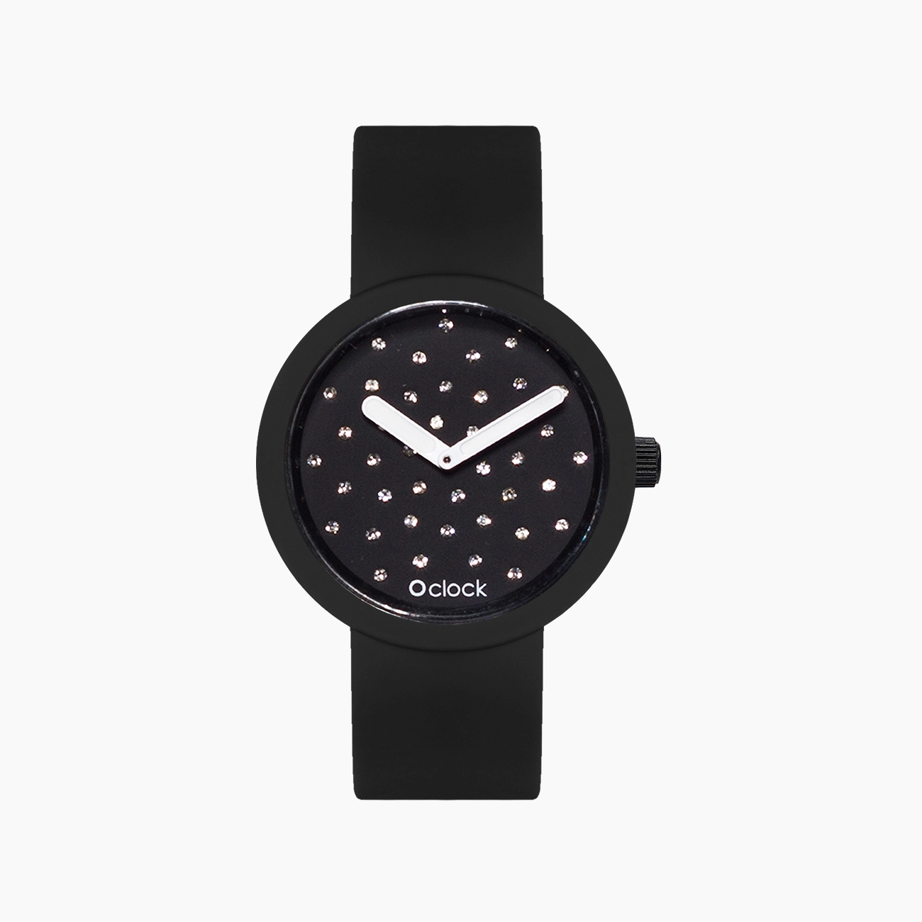 O clock cinturino regolabile nero e crystal - O bag Official Website