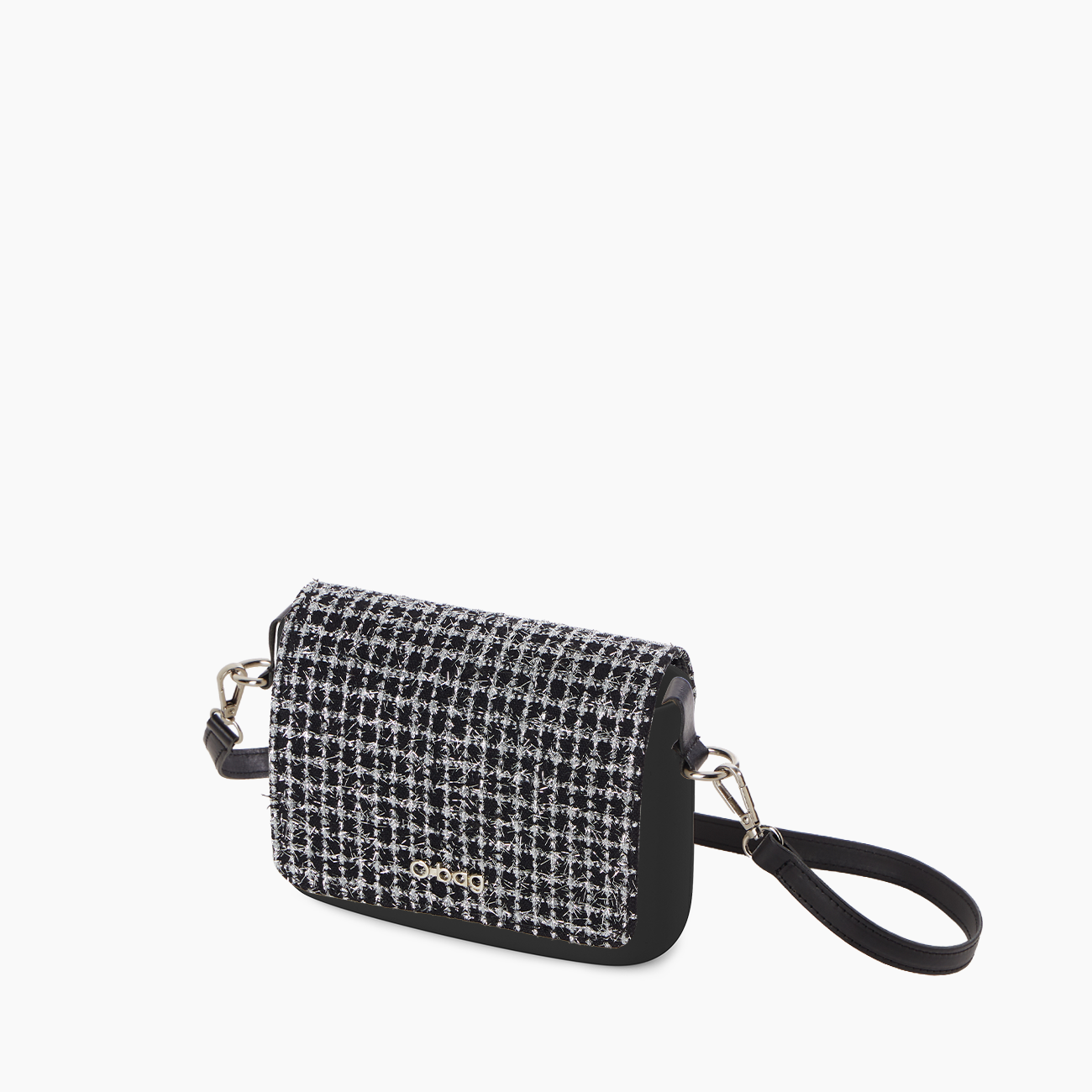 O pocket lamè argento e nero - O bag Official Website