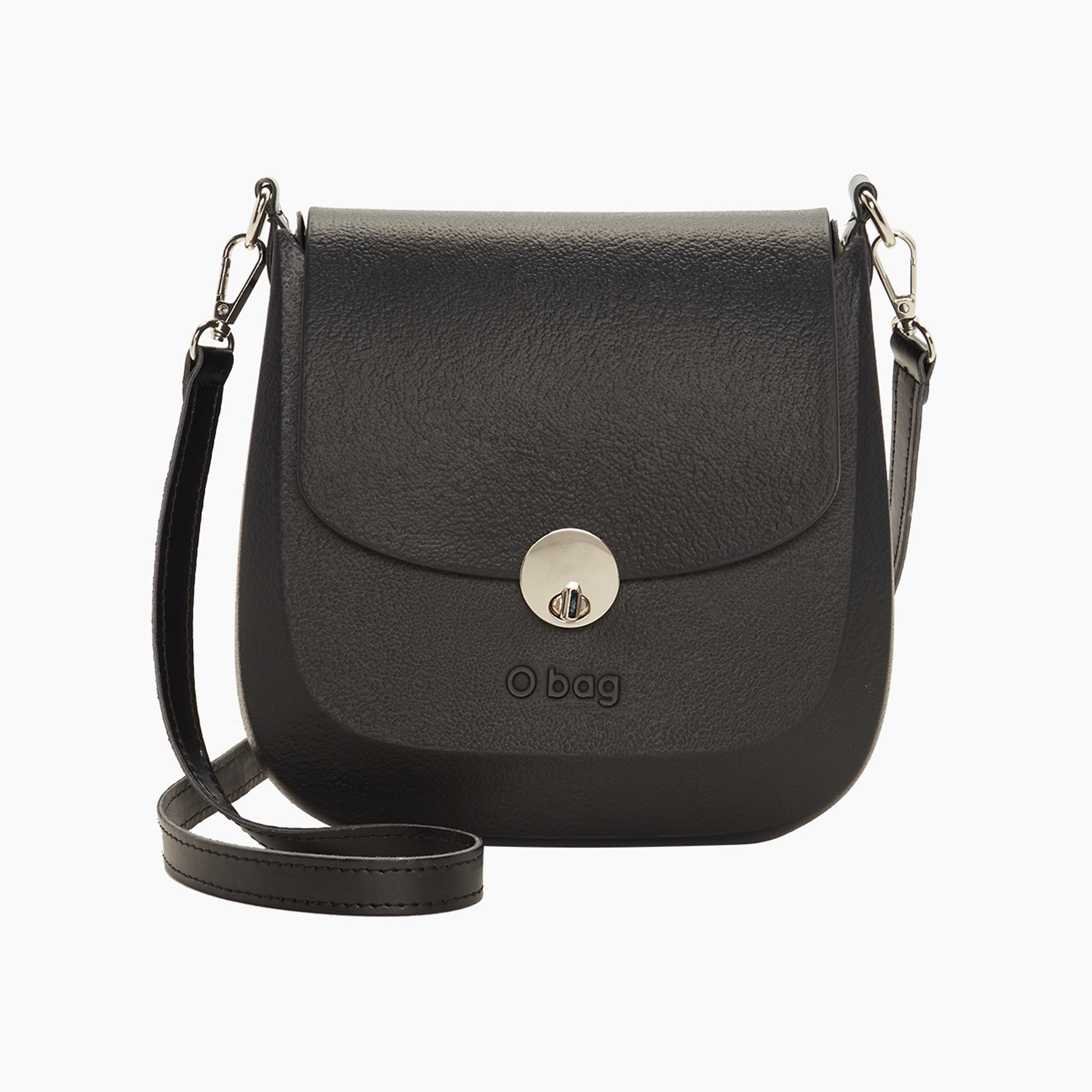 Zusammengesetzte tasche O bag chase mit extraschmalem schulterriemen aus synthetikstoff in nappalederoptik easy Schwarz - O bag Official Website