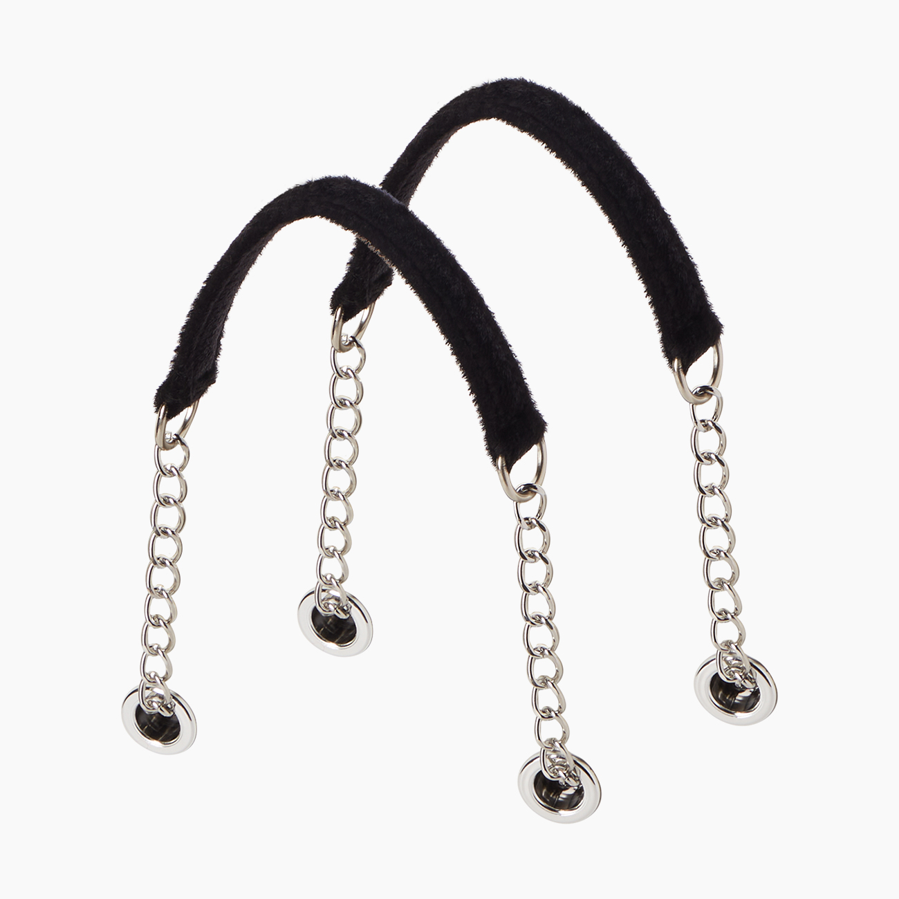 Manico corto catena con fascia cavallino nero - O bag Official Website