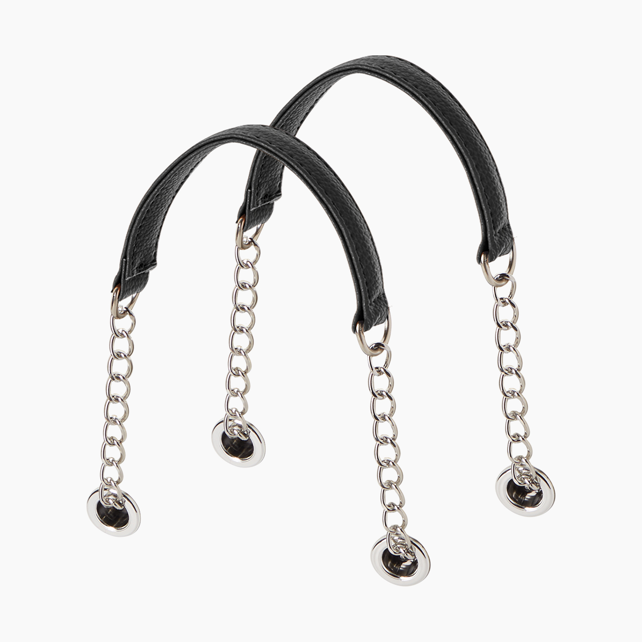 Manico corto catena con fascia bottalato nero - O bag Official Website