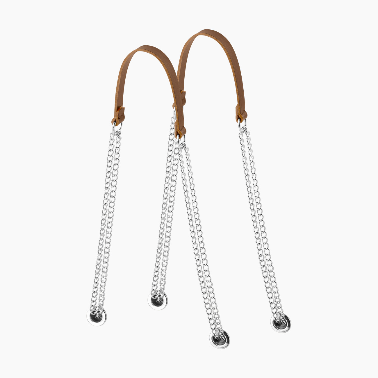 Manico cuoio doppia catena a "T" - O bag Official Website