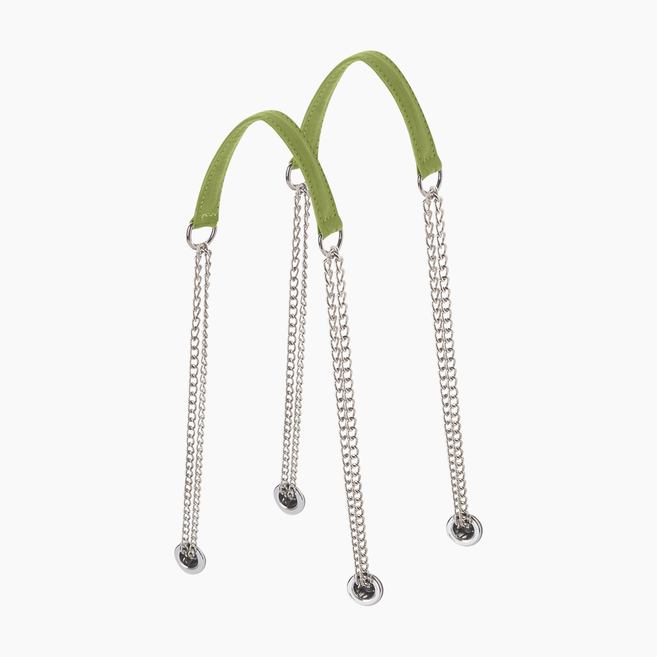 Henkel mit "T" Kette Suede in Avocado - O bag Official Website
