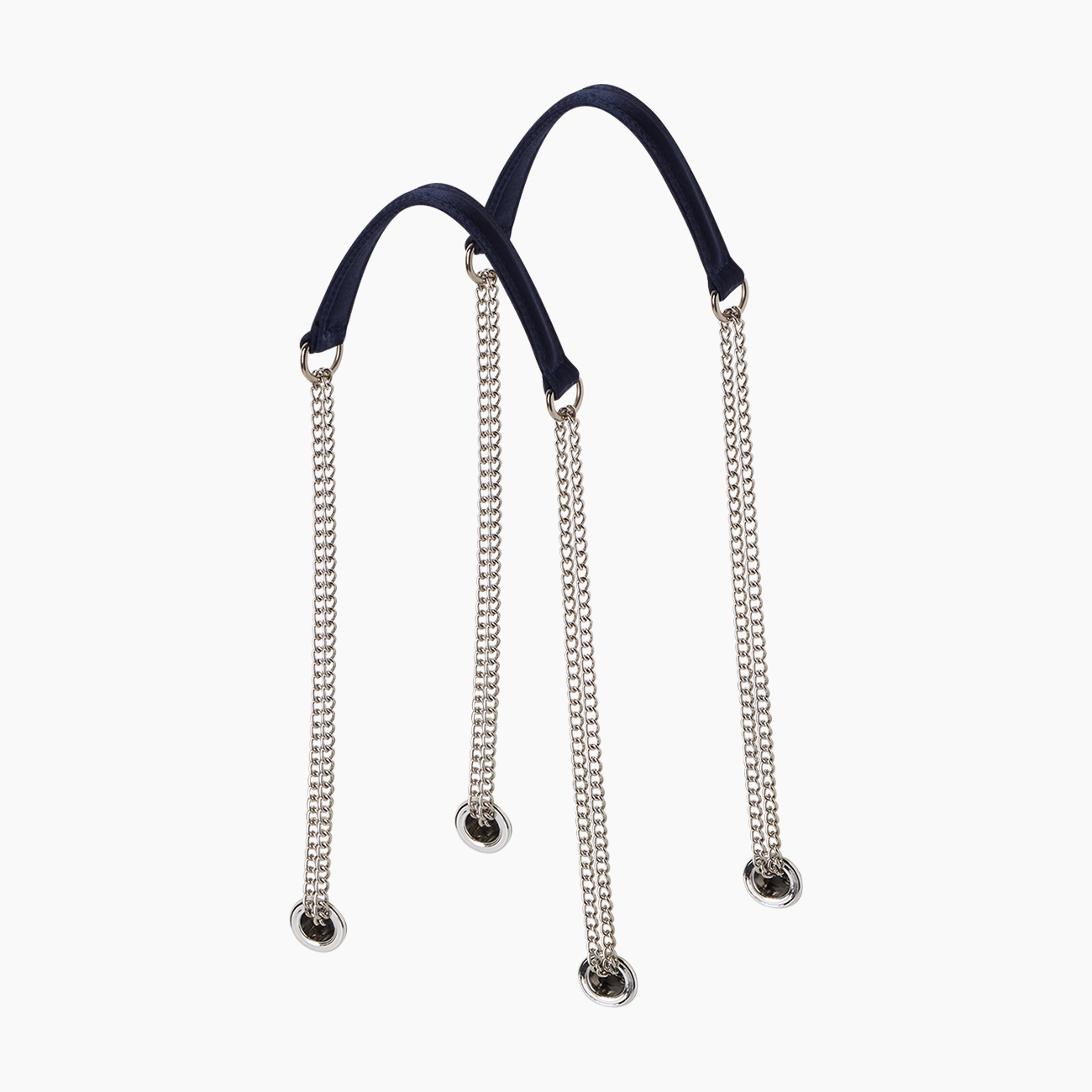 Manico blu navy catena a "T" satin - O bag Official Website
