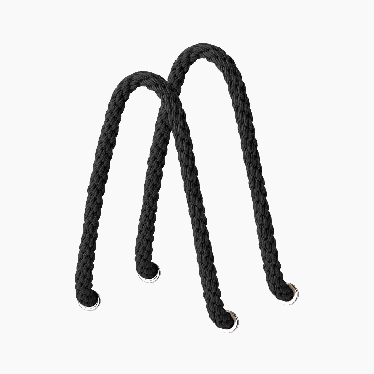Poignée longue corde tressage multiple noire - O bag Official Website