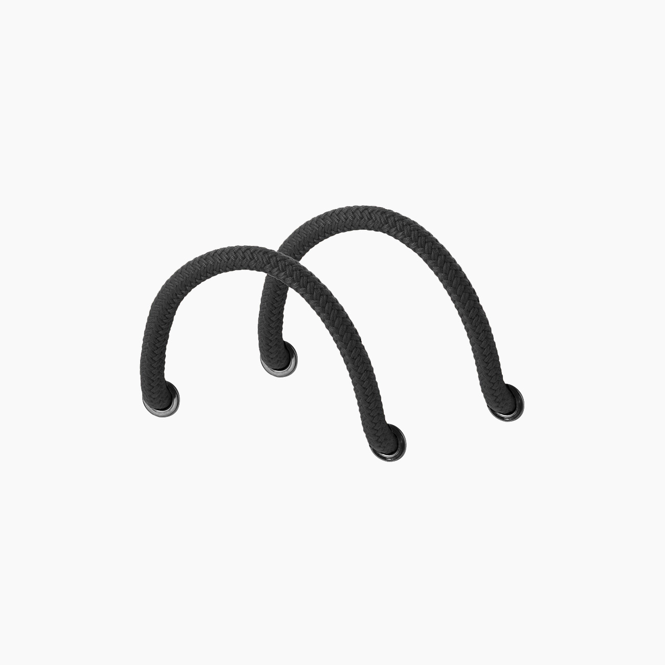 Manico corto corda cotone intrecciato nero - O bag Official Website