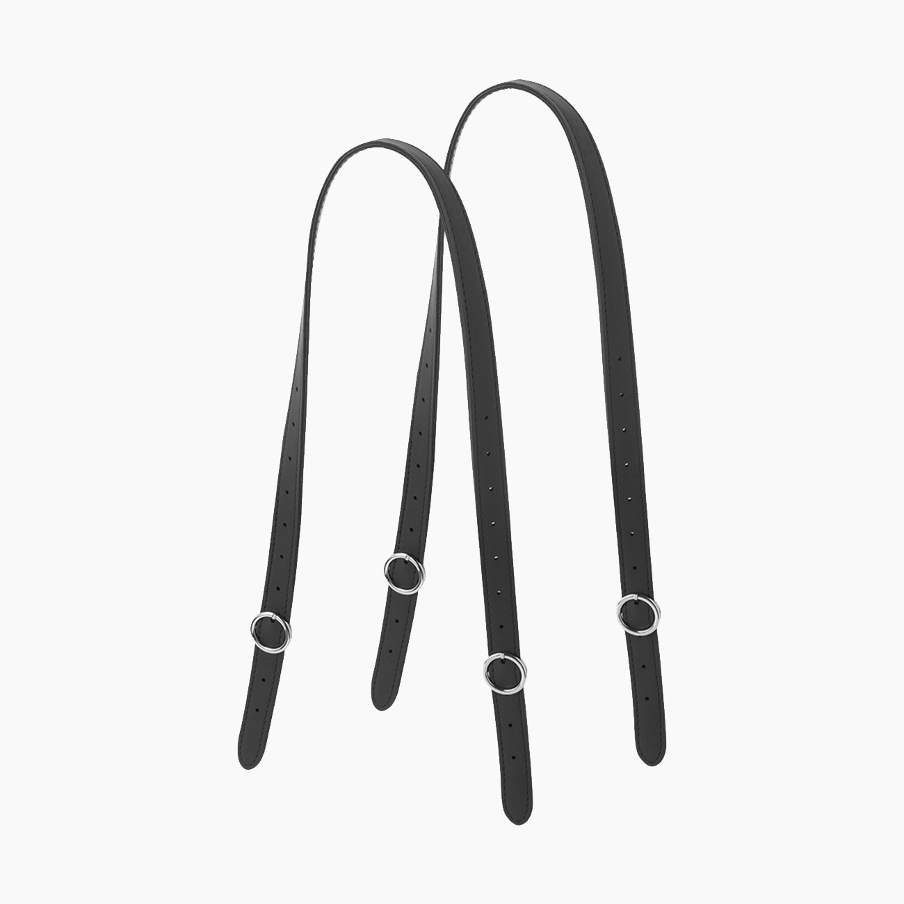 Manico linear nero e argento con fibbietta - O bag Official Website