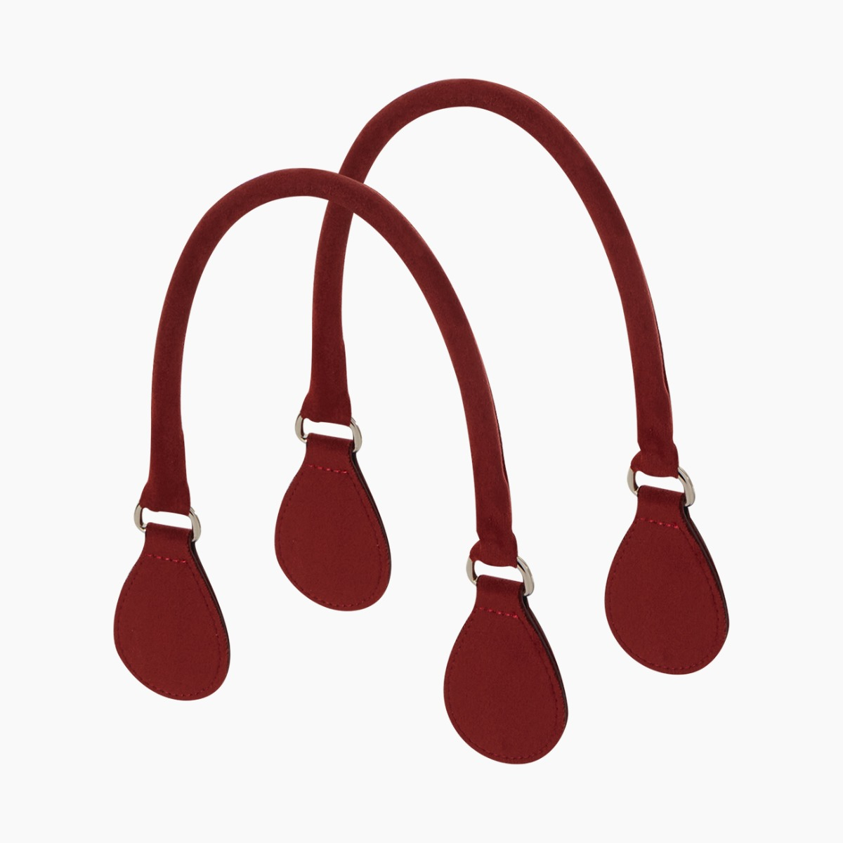 Micro poignée tubulaire bordeaux tissu nubuck avec goutte - O bag Official Website