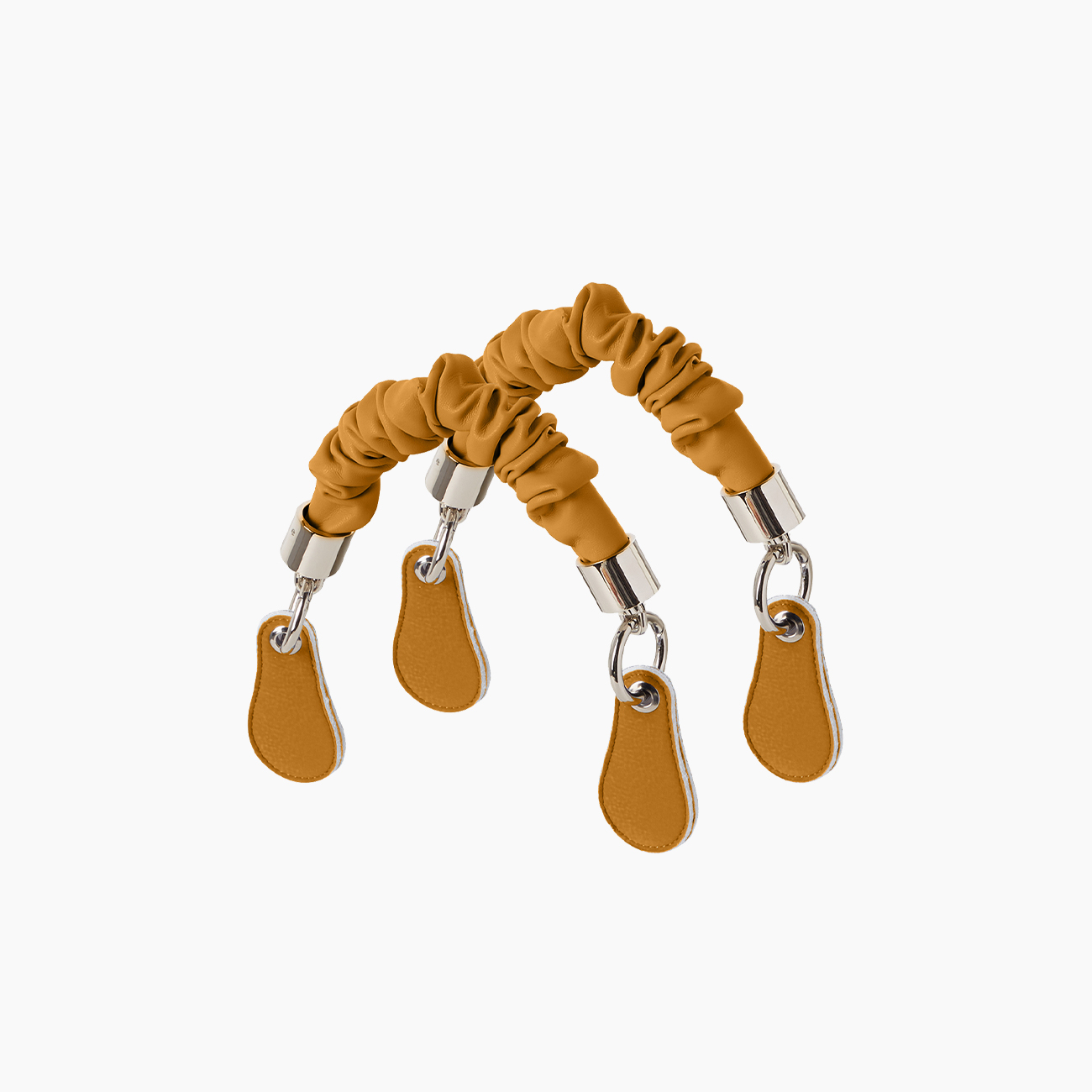 Poignée courte nappa rouche chaîne en "T" biscuit - O bag Official Website