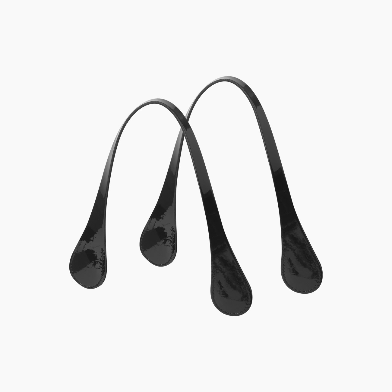 Manico corto extraslim in vernice nero - O bag Official Website