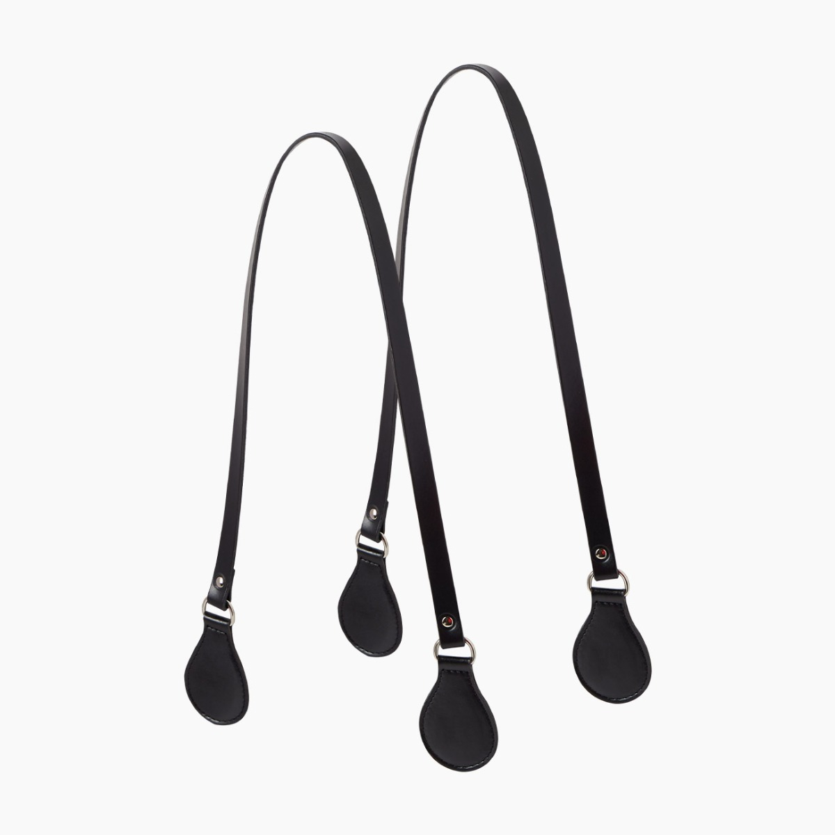 Manico lungo tessuto sintetico extraslim nero con anello - O bag Official Website