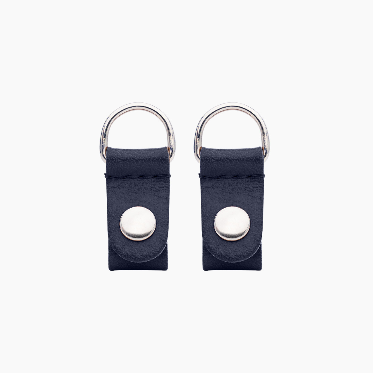 Clip tessuto sintetico effetto opaco blu navy e argento - O bag Official Website