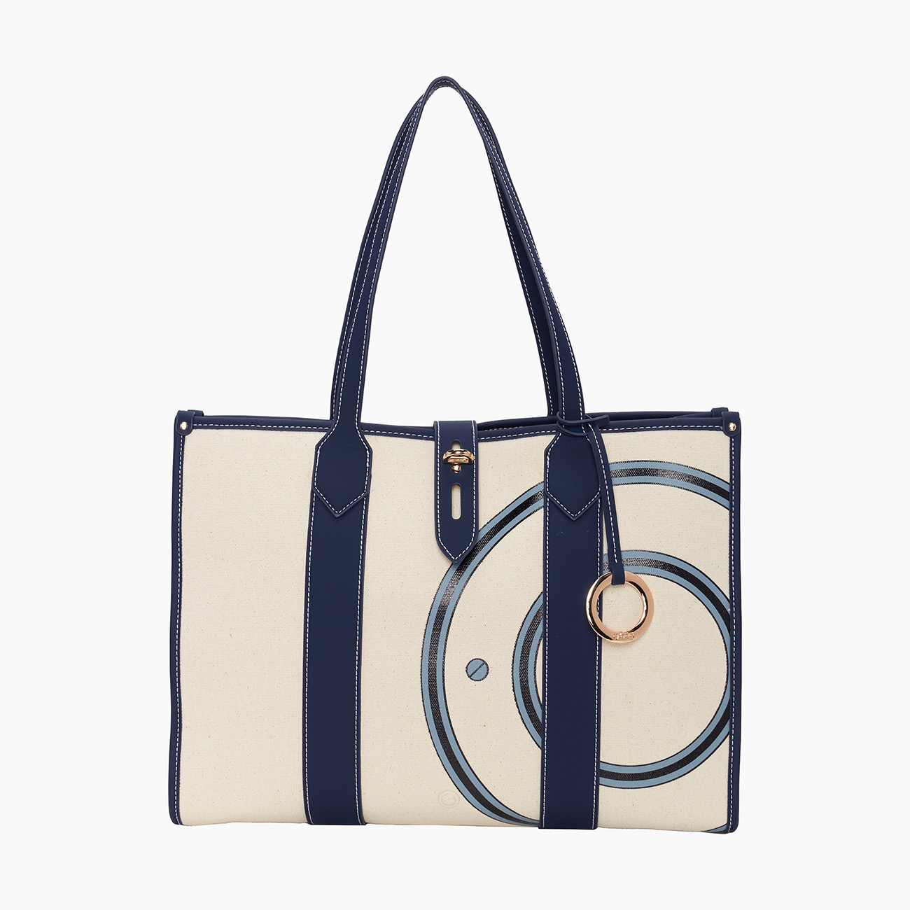O bag ischia canvas naturale/blu navy - O bag Official Website