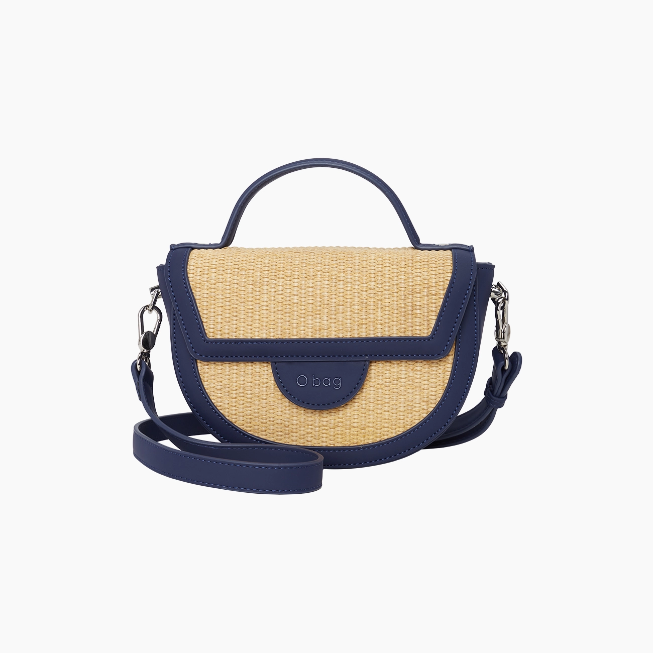 O bag praga rafia blu navy - O bag Official Website