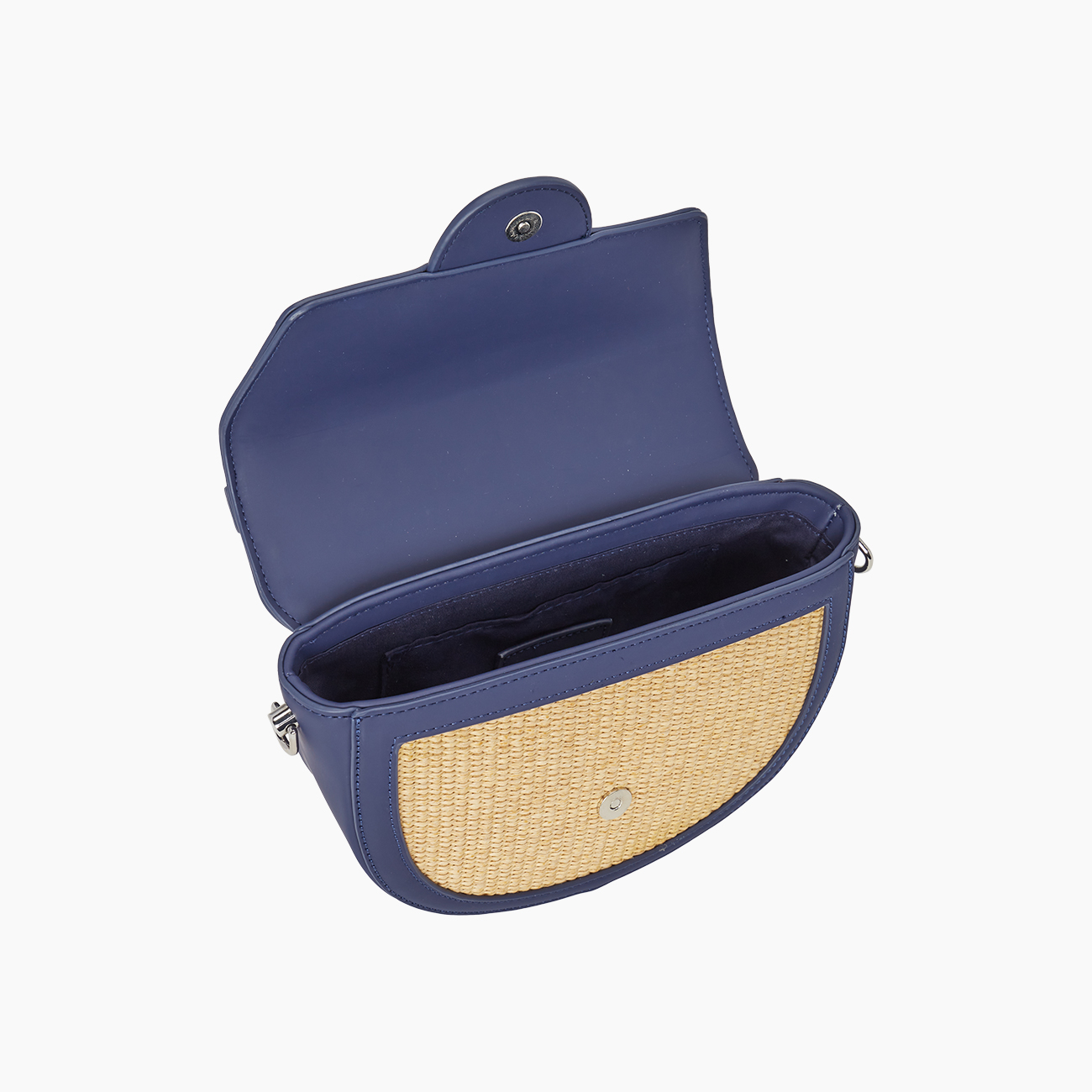 O bag praga aus Raffia in Navyblau - O bag Official Website