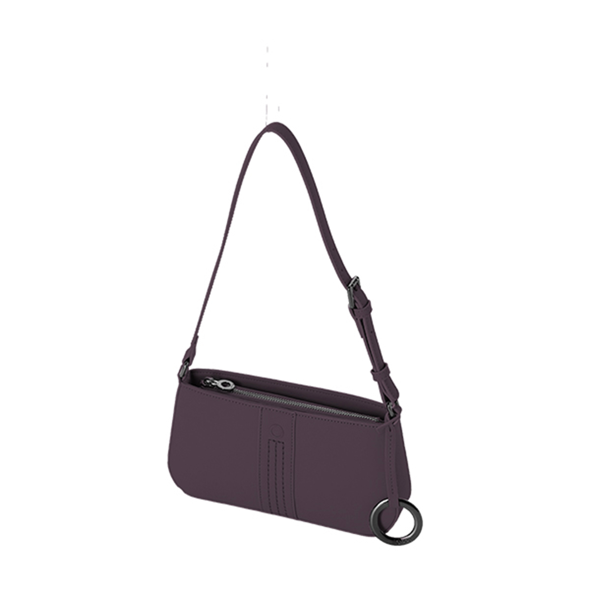 Umhängetasche O bag verbier bordeaux gummiertes Gewebe - O bag Official Website