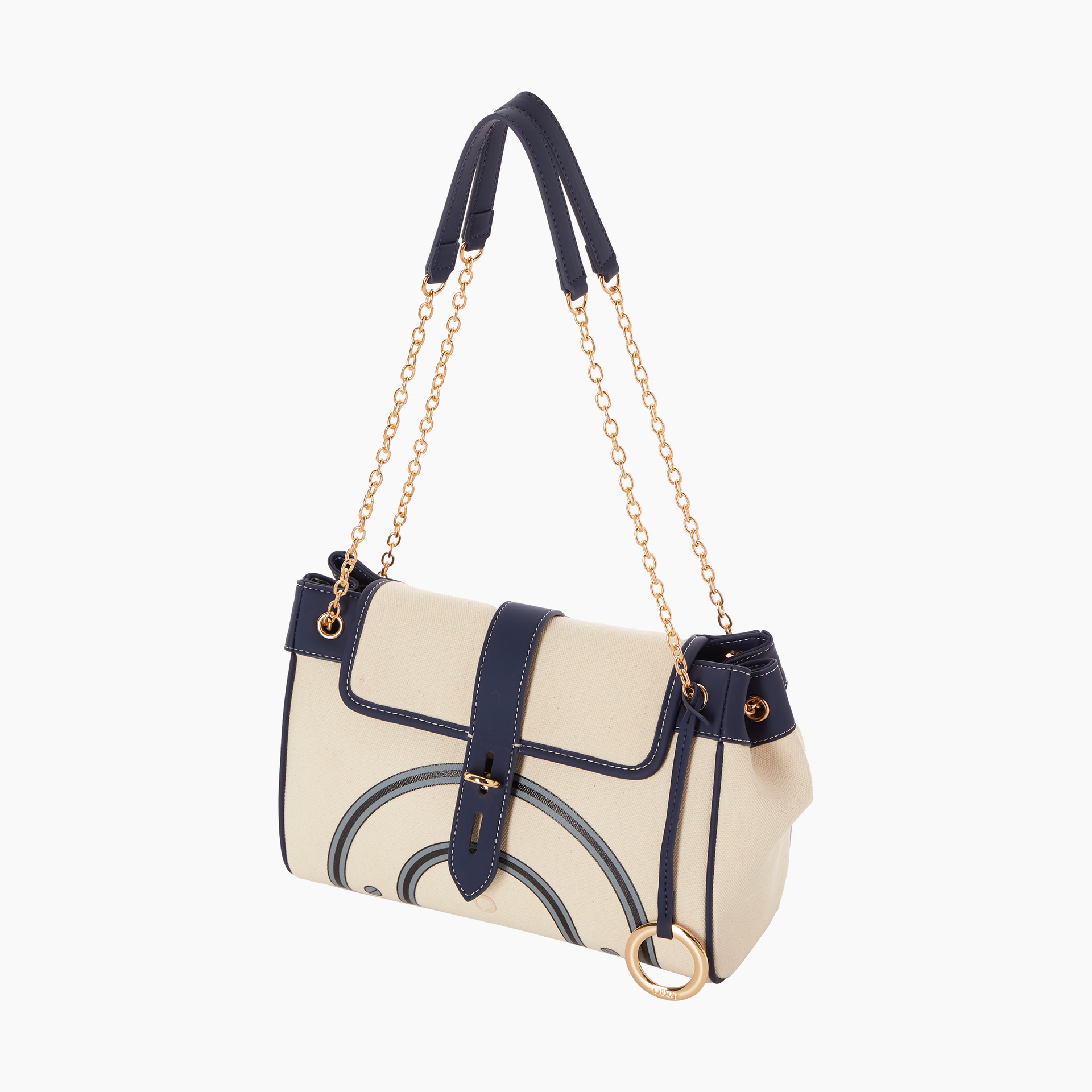 O bag amalfi canvas naturale/blu navy - O bag Official Website