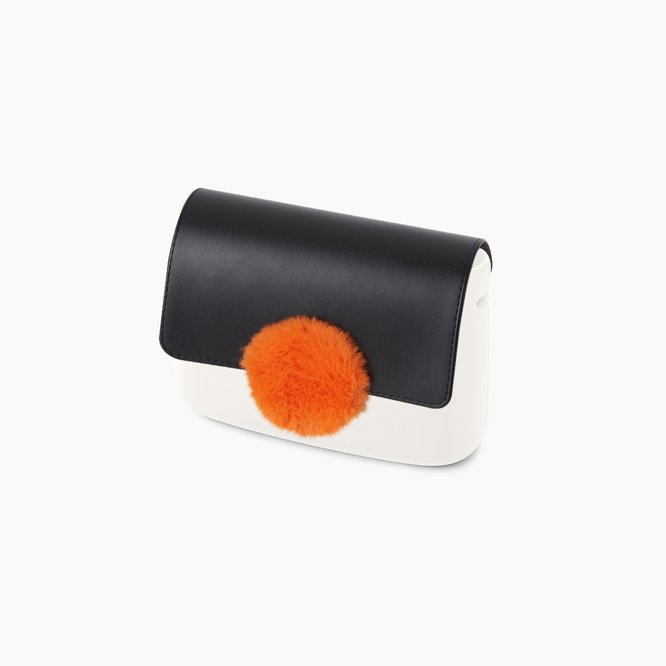 Pattina circle nero e arancione fluo fibra sintetica O pocket - O bag Official Website