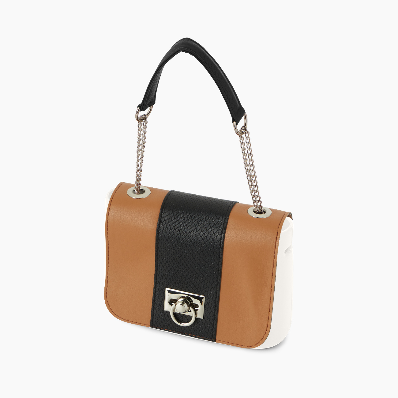 Pattina con manichetto biscotto e nero nappa stampa snake O pocket - O bag Official Website