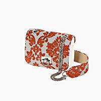 Pattina con occhielli ruggine tessuto damascato ciniglia O pocket - O bag Official Website