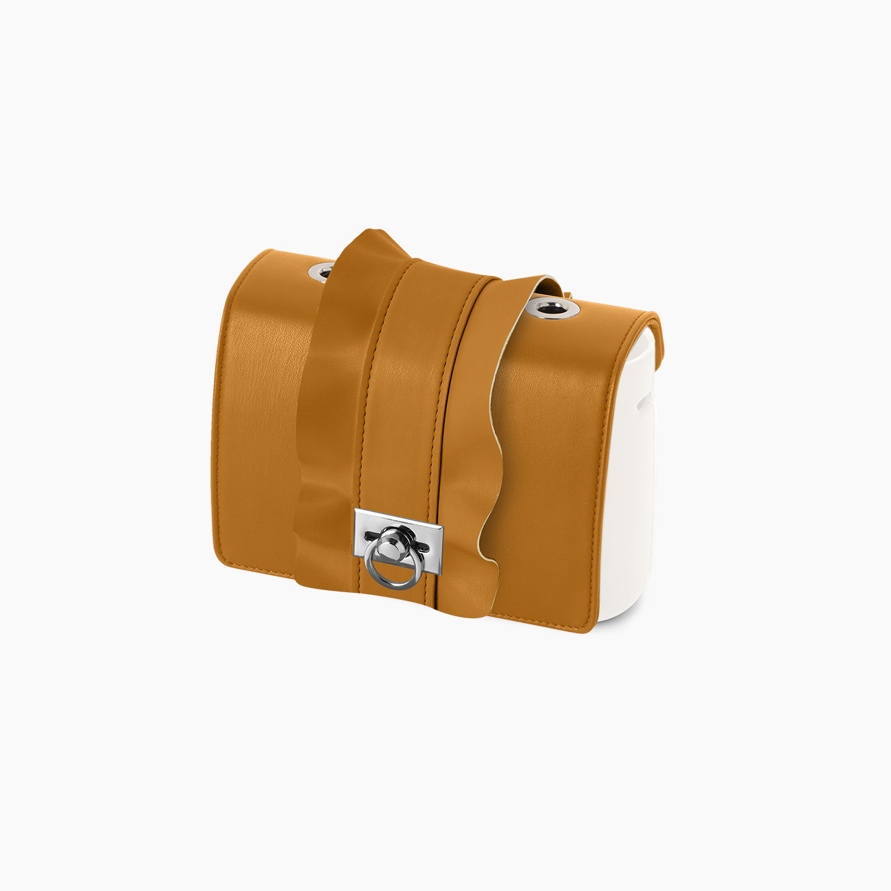 Pattina con fascia in nappa rouche biscotto O pocket - O bag Official Website