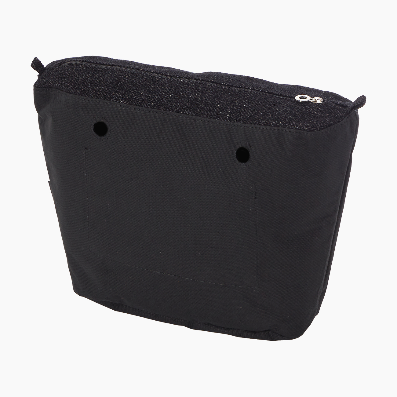 Sacca interna O bag lurex spinato nero/argento - O bag Official Website