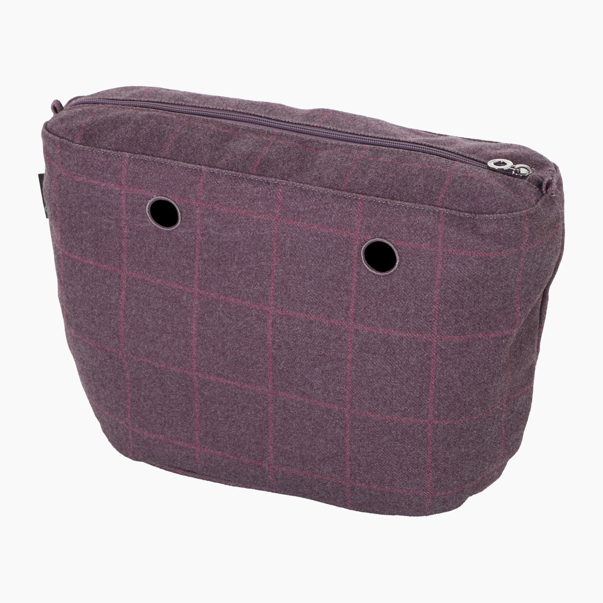 Sacca interna burgundy O bag tessuto quadro - O bag Official Website