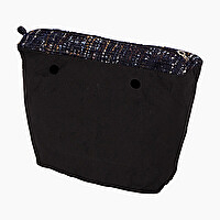 Sacca interna O bag tweed bouclè blu navy - O bag Official Website