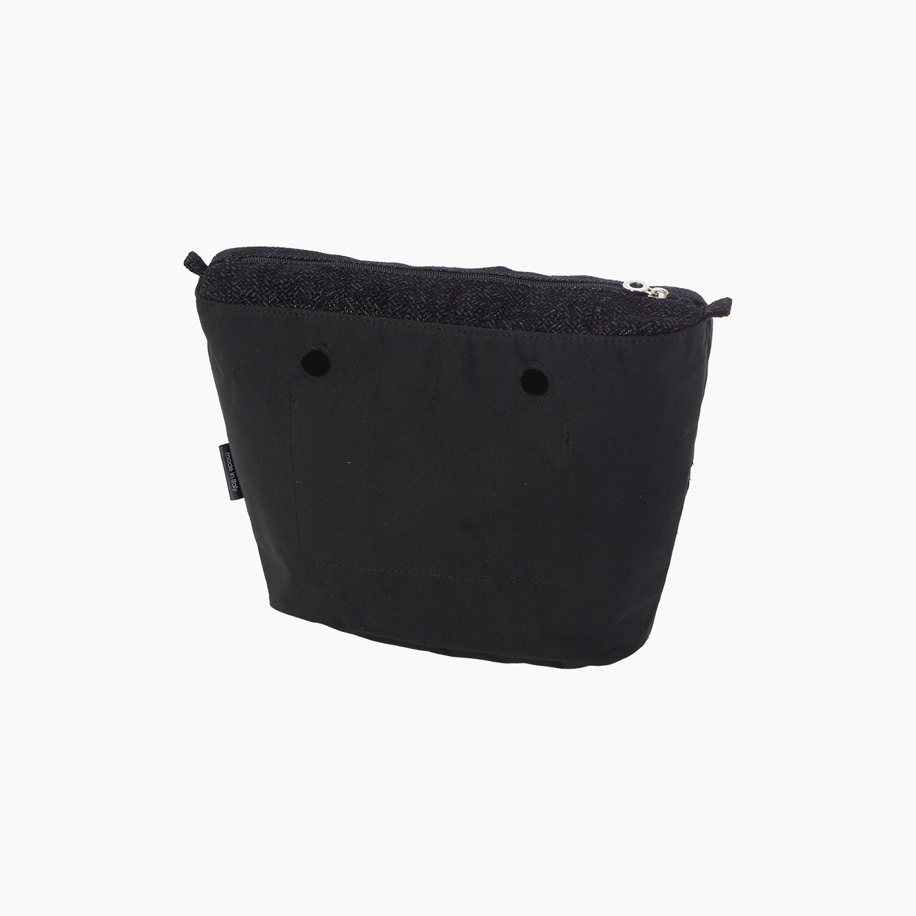 Sacca interna O bag mini lurex spinato nero/argento - O bag Official Website