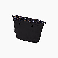 Sacca interna O bag mini tweed bouclè blu navy - O bag Official Website