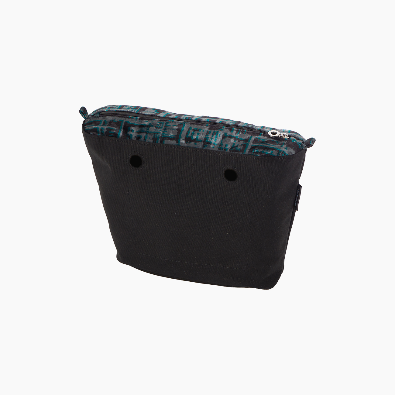 Sacca interna O bag mini velluto laguna blue/nero - O bag Official Website