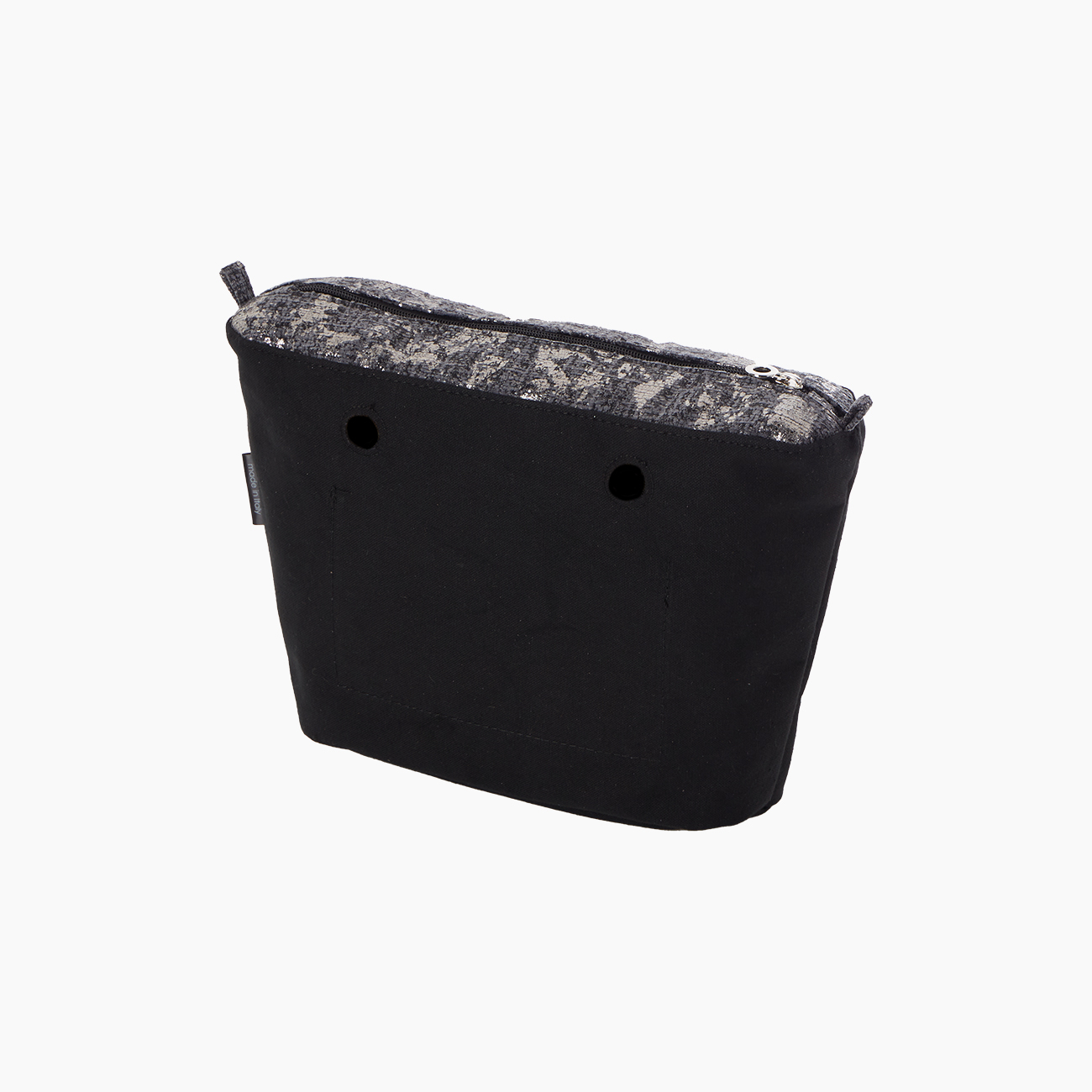 Sacca interna O bag mini luxury laminato nero - O bag Official Website