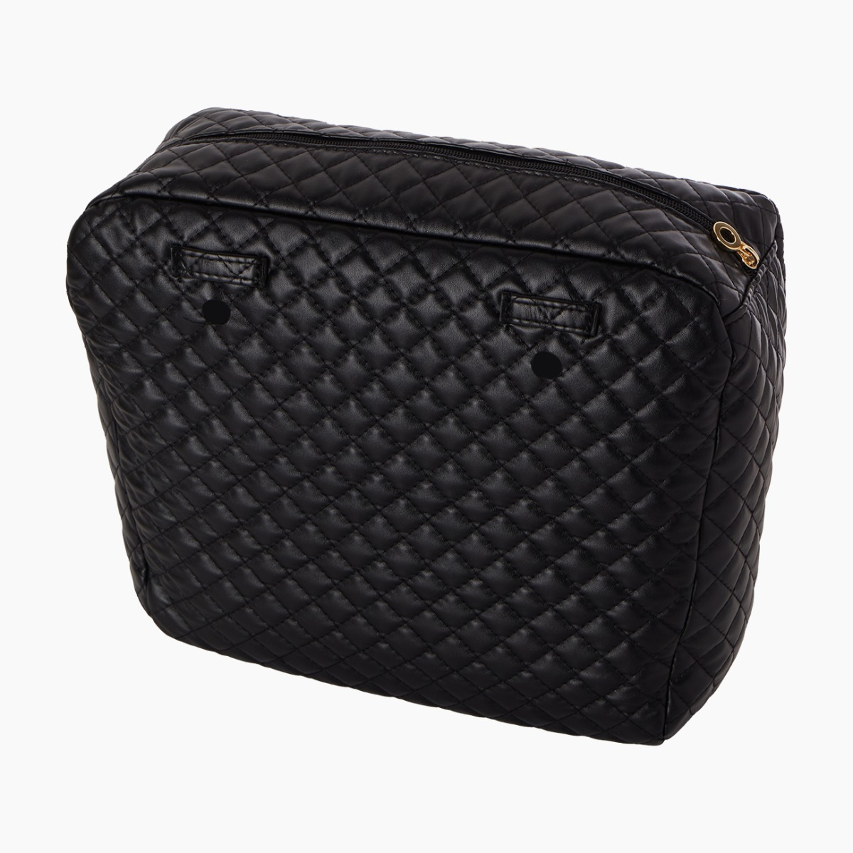 Sacca interna e passanti nero e oro nappa matelassé O bag - O bag Official Website