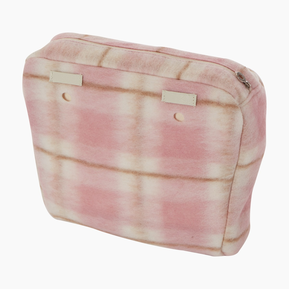 Sacca interna e passanti tessuto jacquard check plaid sangria O bag - O bag Official Website