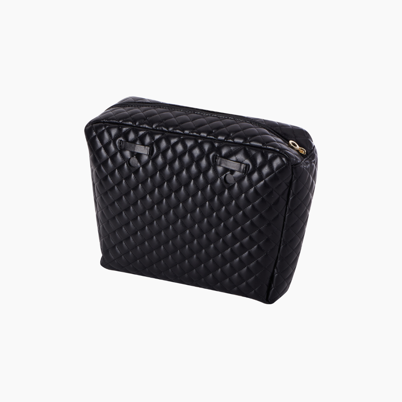 Sacca interna e passanti nappa matelassé nero e oro O bag mini - O bag Official Website
