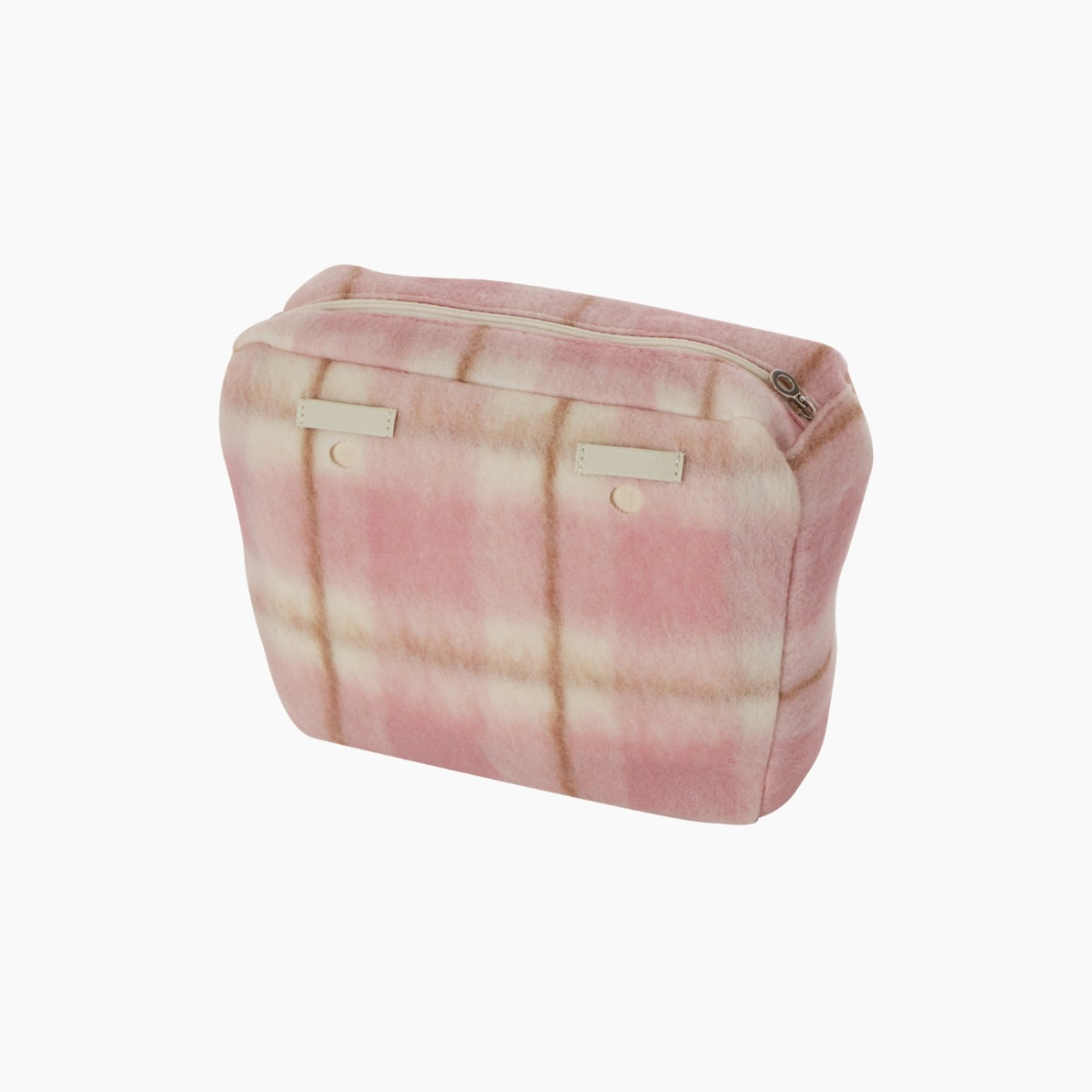 Sacca interna e passanti tessuto jacquard check plaid sangria O bag mini - O bag Official Website