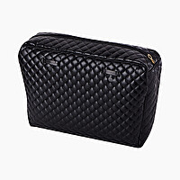 Sacca interna e passanti nappa matelassé nero e oro O bag urban - O bag Official Website