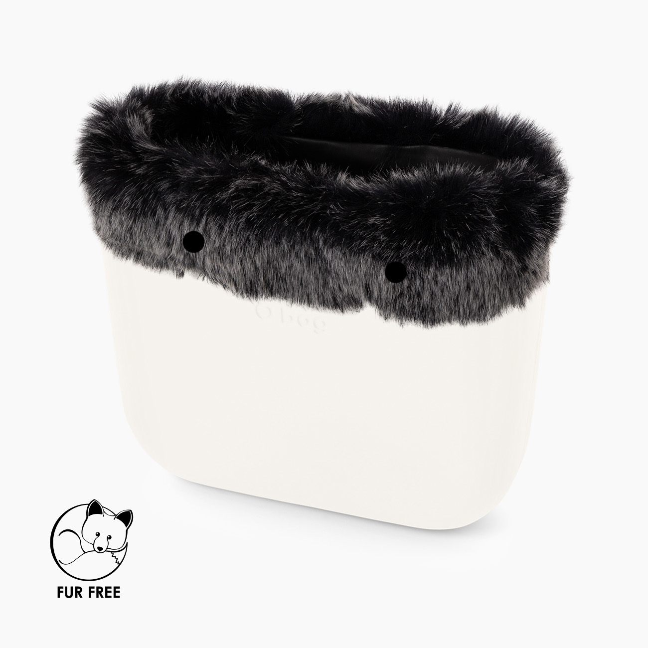 Bordo fibra sintetica effetto volpe grigia O bag - O bag Official Website