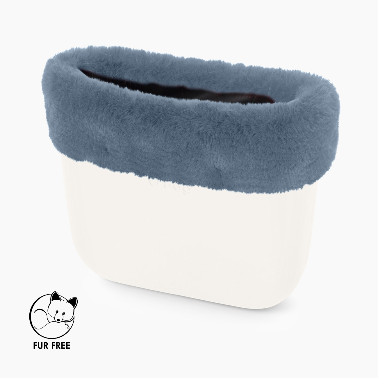 Trim O bag synthetic fiber lapin rex effect avio blue - O bag Official Website
