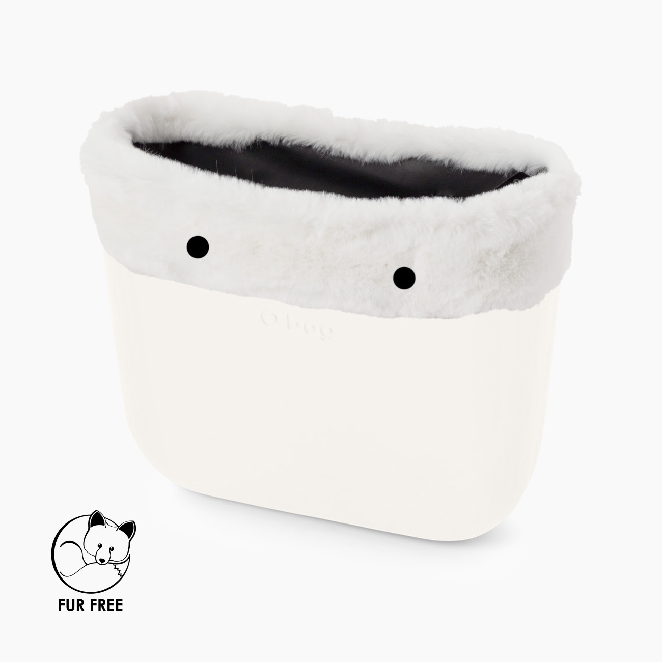 Bordo O bag fibra sintetica lapin rex bianco - O bag Official Website