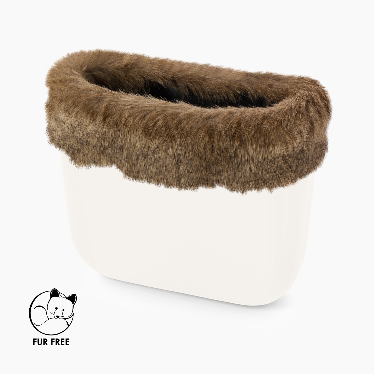 Garniture fibre synthétique effet castor sable O bag - O bag Official Website