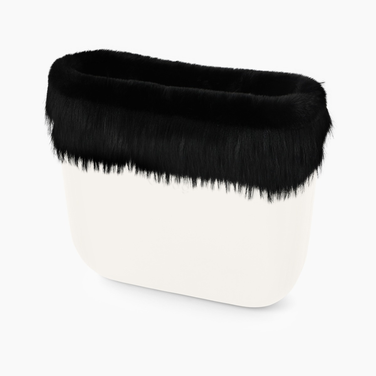 Bordo fibra sintetica effetto lapin scalettata nero O bag - O bag Official Website