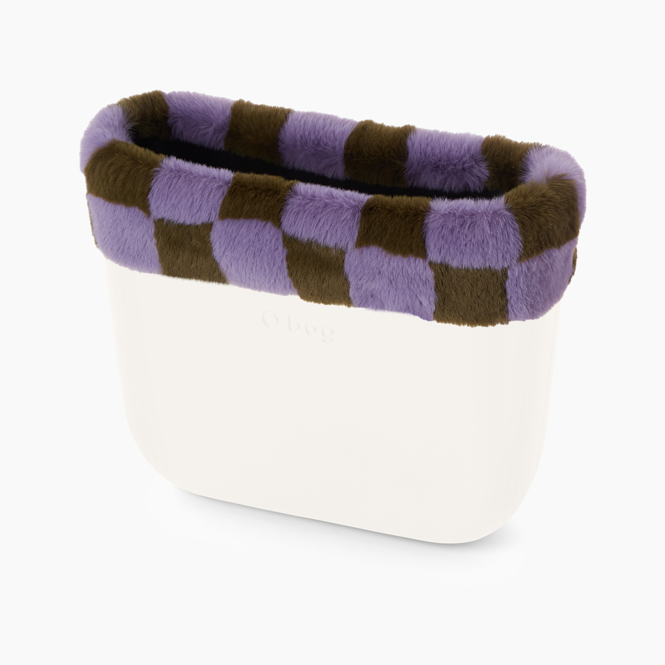 Bordo effetto lapin check lichene e lilla O bag - O bag Official Website