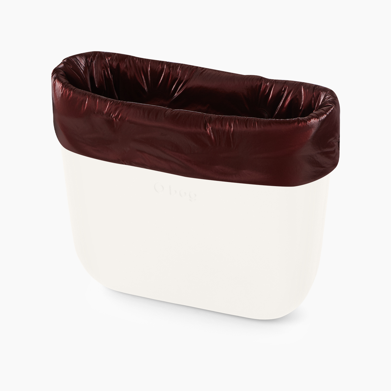 Bordo nylon lucido imbottito bordeaux O bag - O bag Official Website