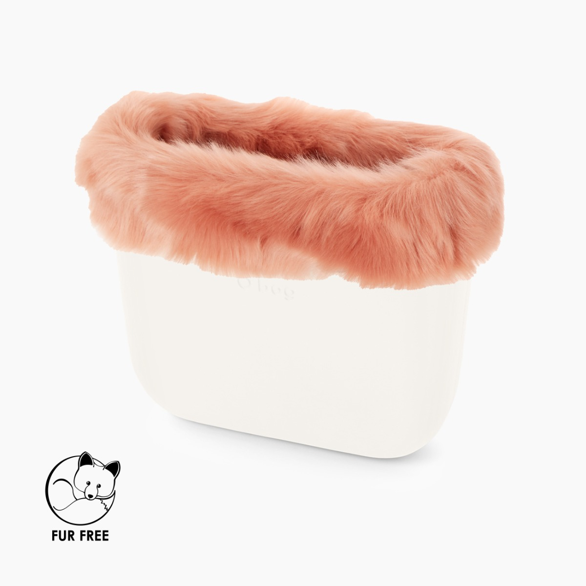 Trim O bag mini synthetic fiber fox effect blush - O bag Official Website